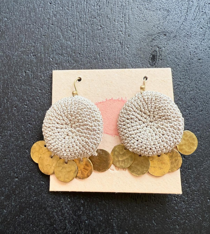 Handira Floos Earrings - Beige